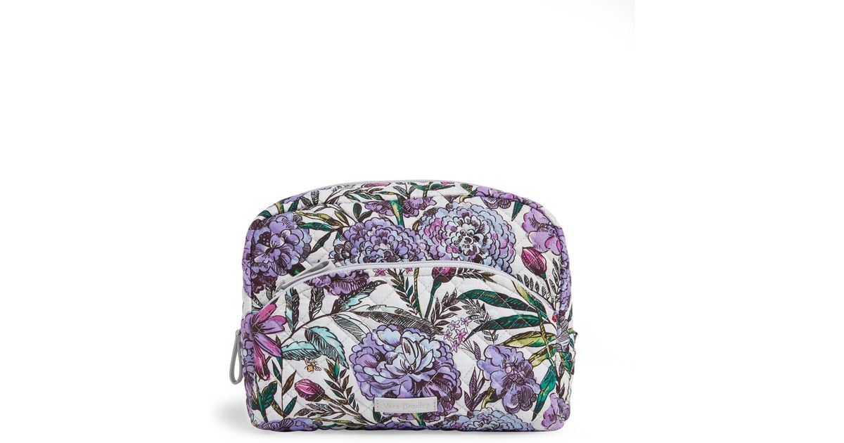 Vera Bradley Purple Iconic Large Cosmetic Bag Lyst