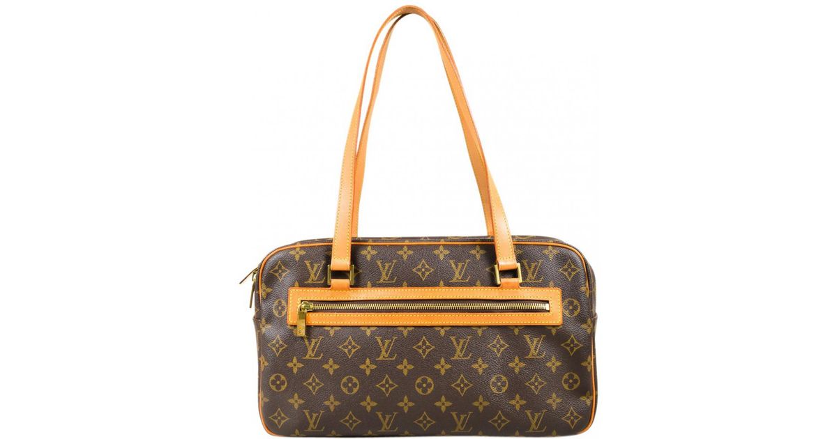 Lyst Louis Vuitton Cloth Shoulder Bag In Brown