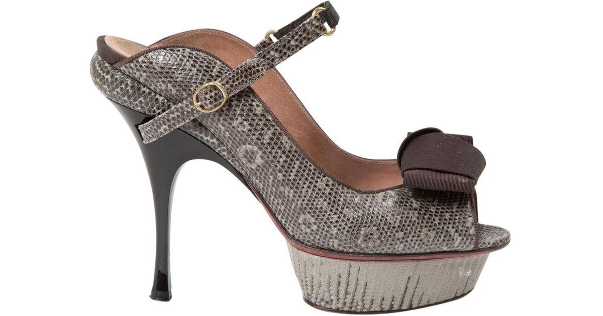 Gray Lizard Sandals Ricci Nina In Lyst ul13FJKTc5