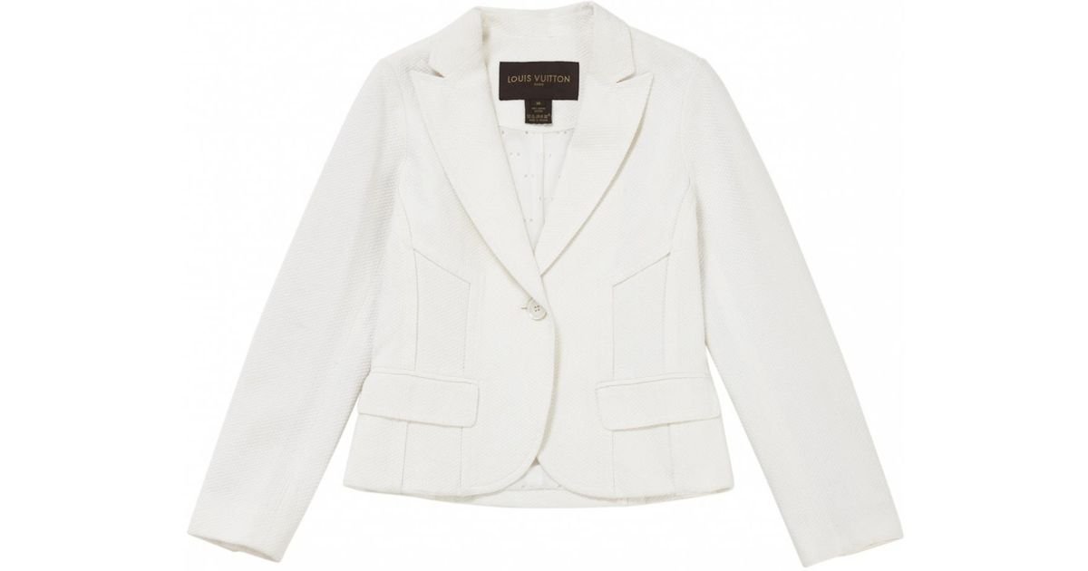 Louis Vuitton White Cotton Jacket in White - Lyst