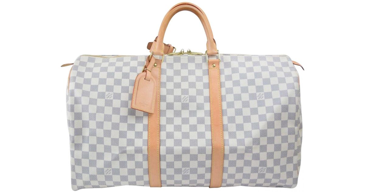 louis vuitton white keepall