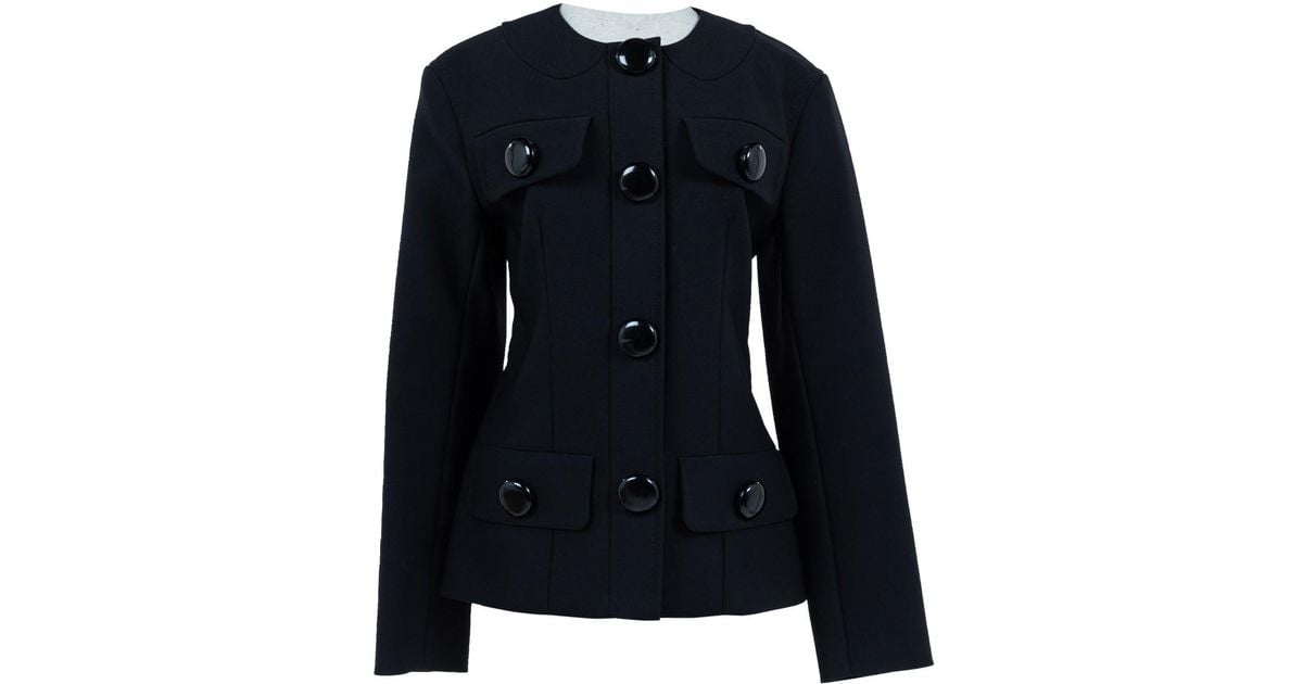 Louis Vuitton Black Wool Jacket in Black - Lyst