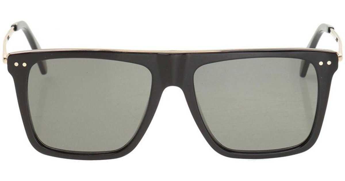 Céline Logoembossed Sunglasses in Black Lyst