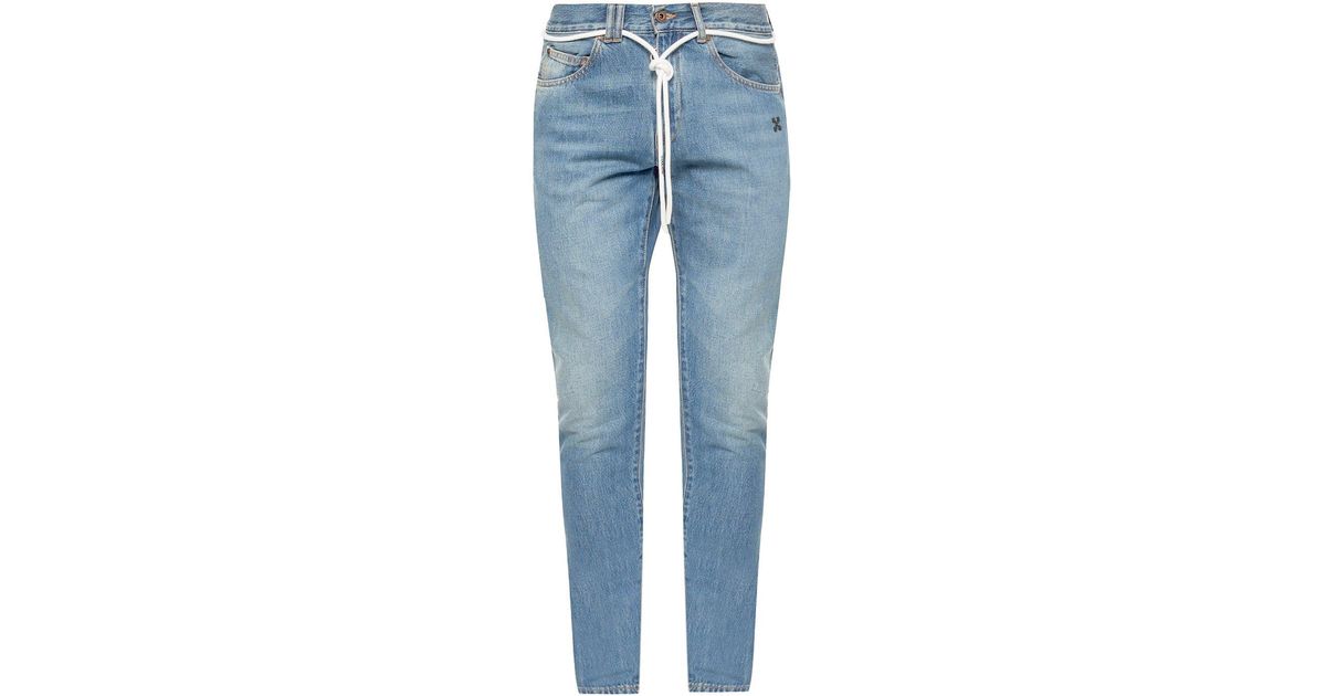 Off-White c/o Virgil Abloh Denim Striped Jeans in Blue for Men - Lyst