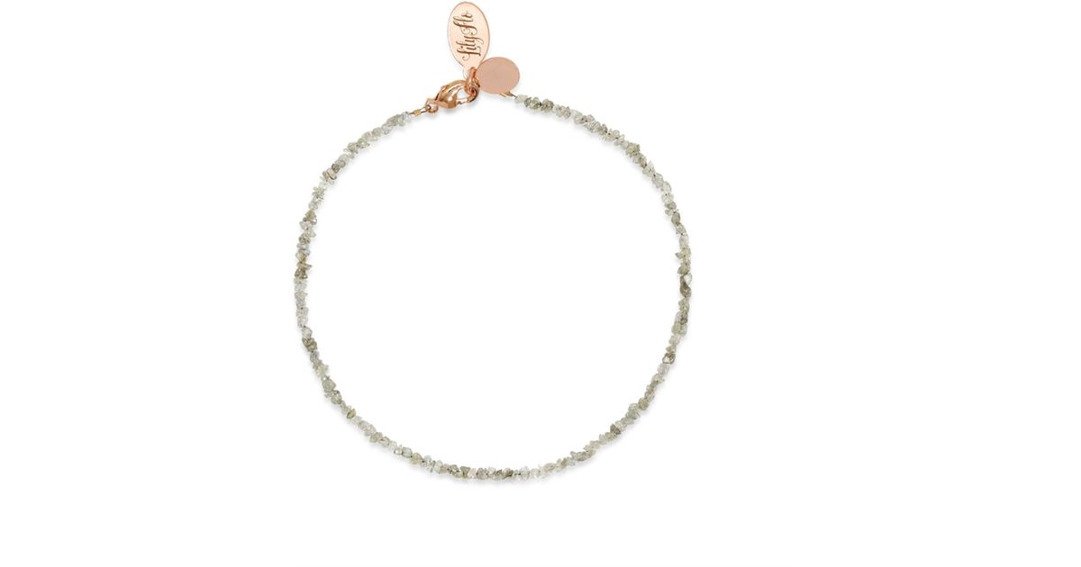 Lyst Lily Flo Jewellery Raw Grey Diamond Bracelet In Gray