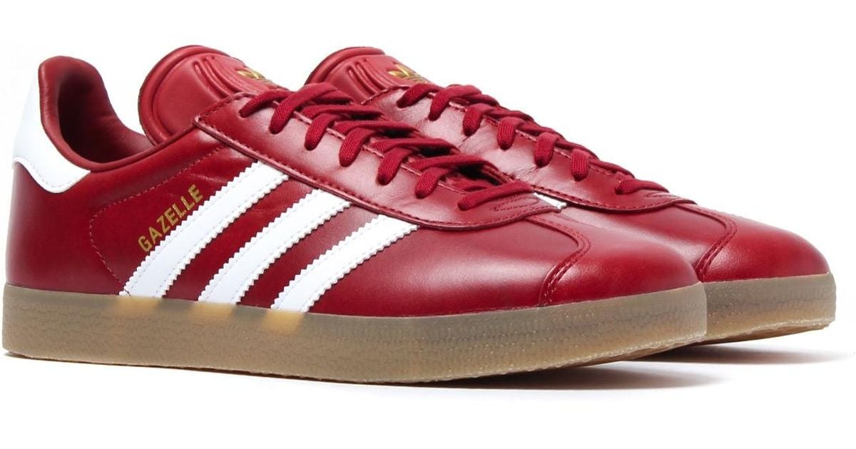 red leather gazelles