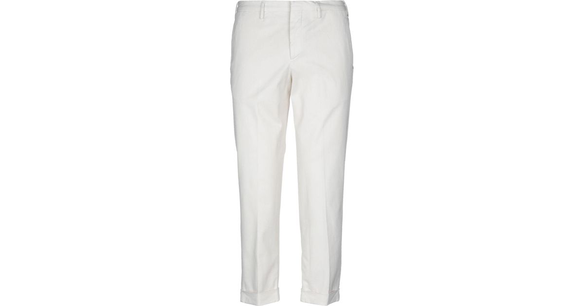 Michael Coal Cotton Casual Trouser in Ivory (White) for Men - Save 42% ...