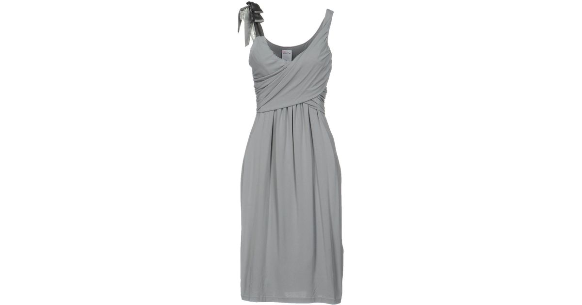 Light Grey Knee Length Dress
