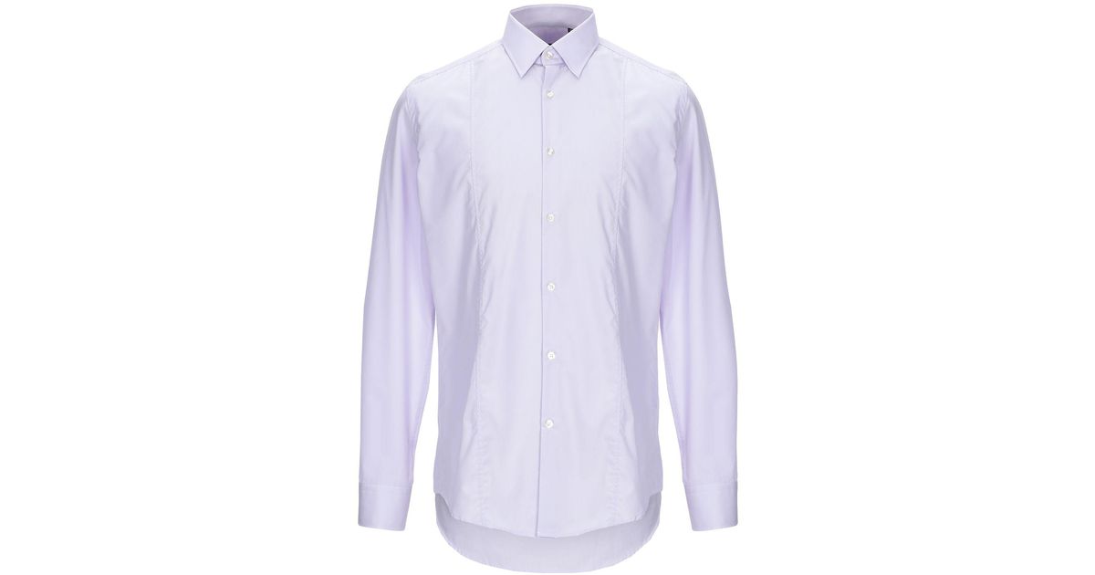 BOSS Cotton Shirt in Lilac (Purple) for Men - Lyst