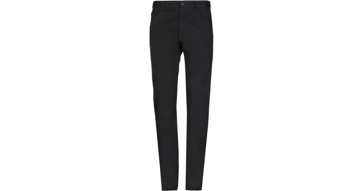 Armani Jeans Cotton Casual Pants in Black for Men - Lyst