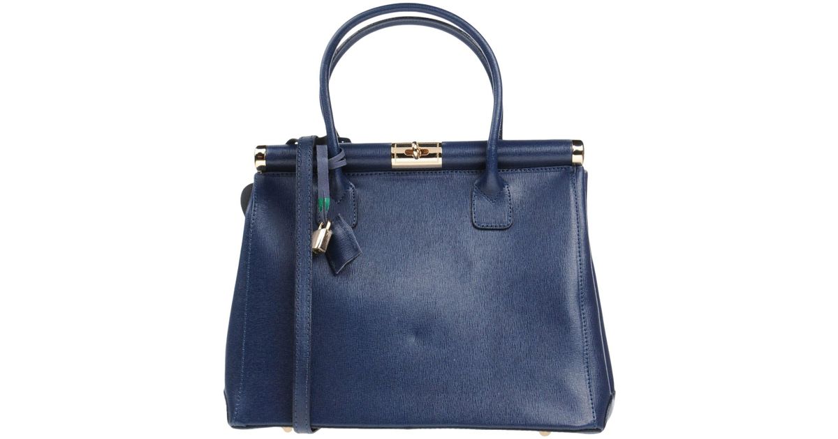 Lyst Giada Pelle Handbag In Blue