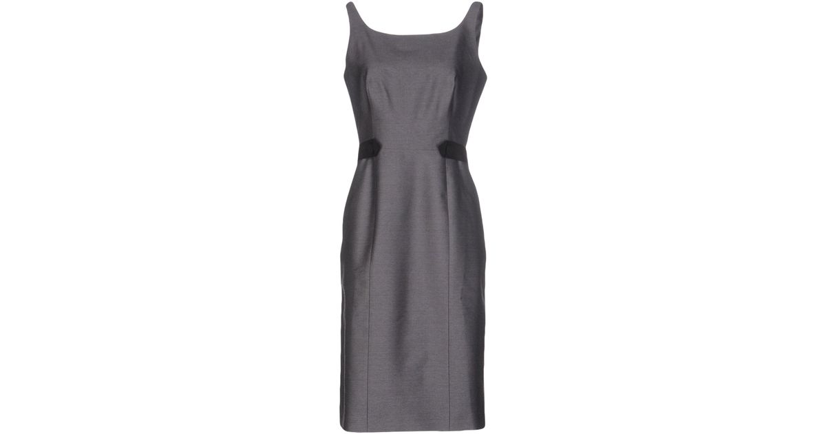Prada Knee-length Dress in Gray - Lyst