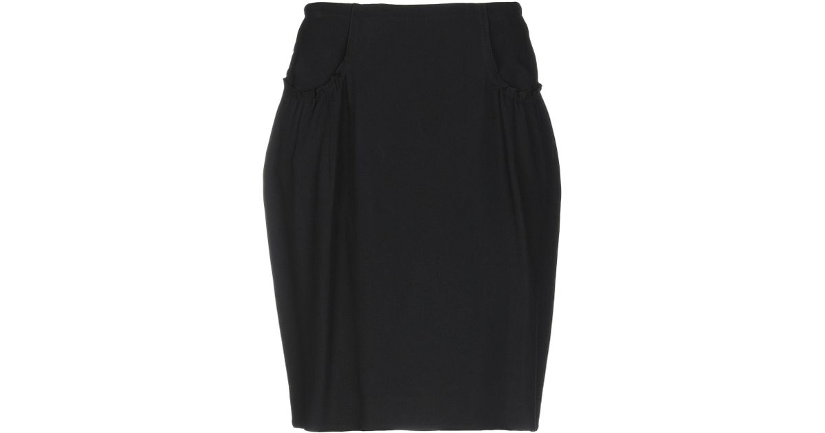 Ermanno Scervino Synthetic Knee Length Skirt in Black - Lyst