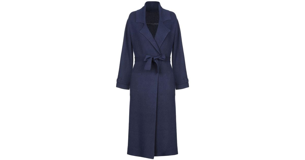 French Connection Synthetic Overcoat in Blue - Lyst