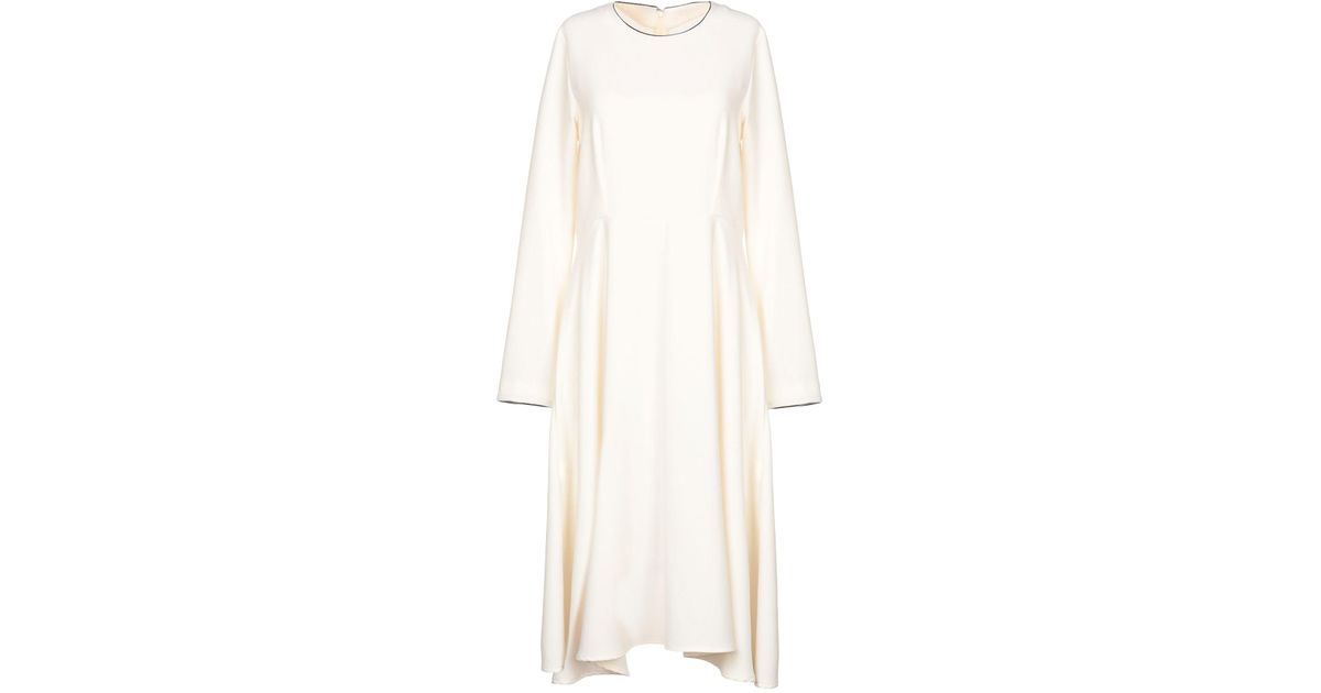 ..,merci Synthetic 3/4 Length Dress in Ivory (White) - Lyst