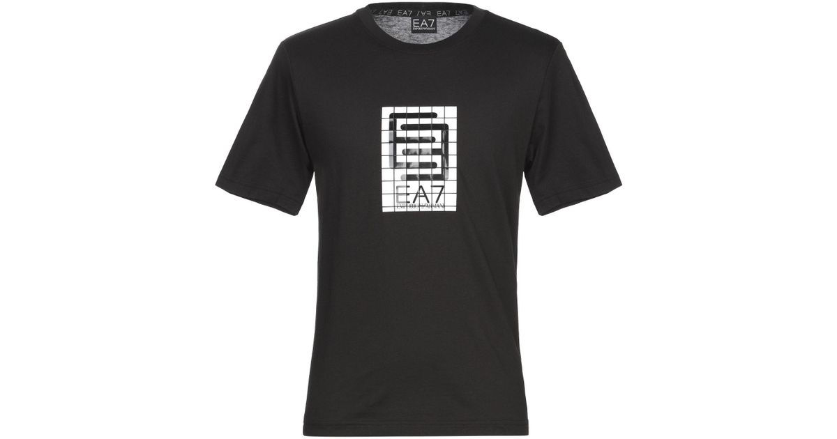 ea7 black and white t shirt