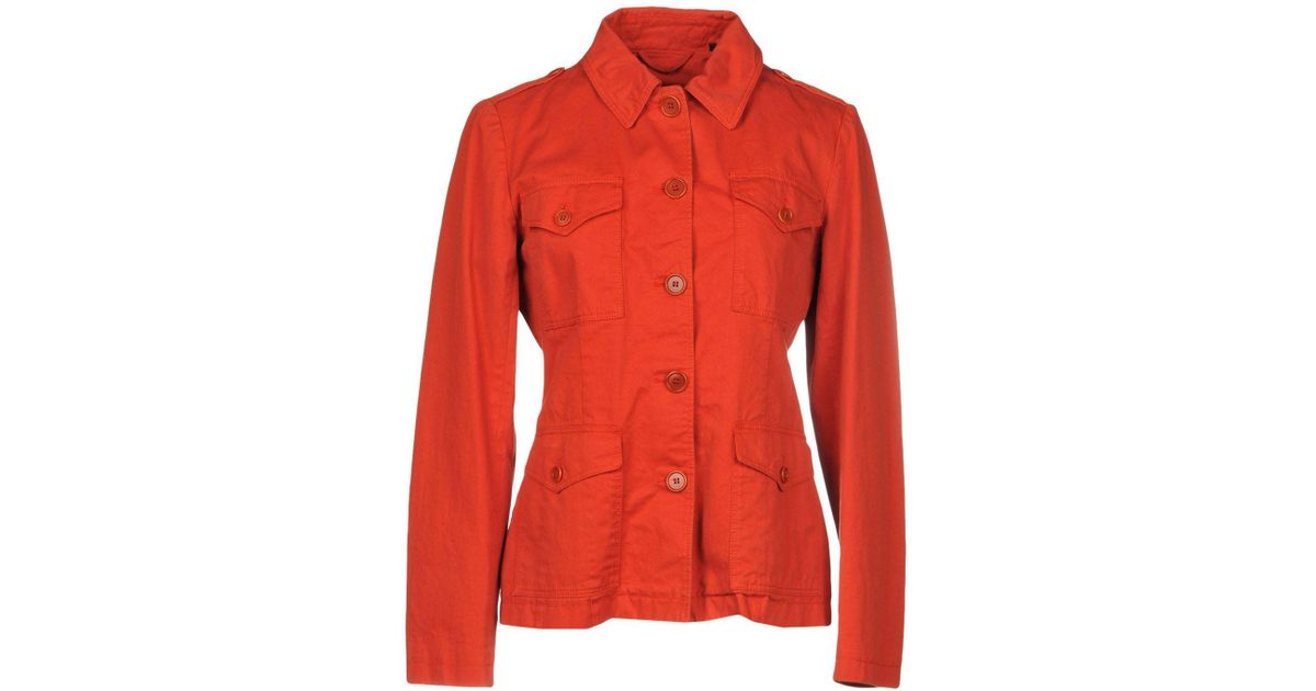 Aspesi Wool Jacket in Orange - Lyst
