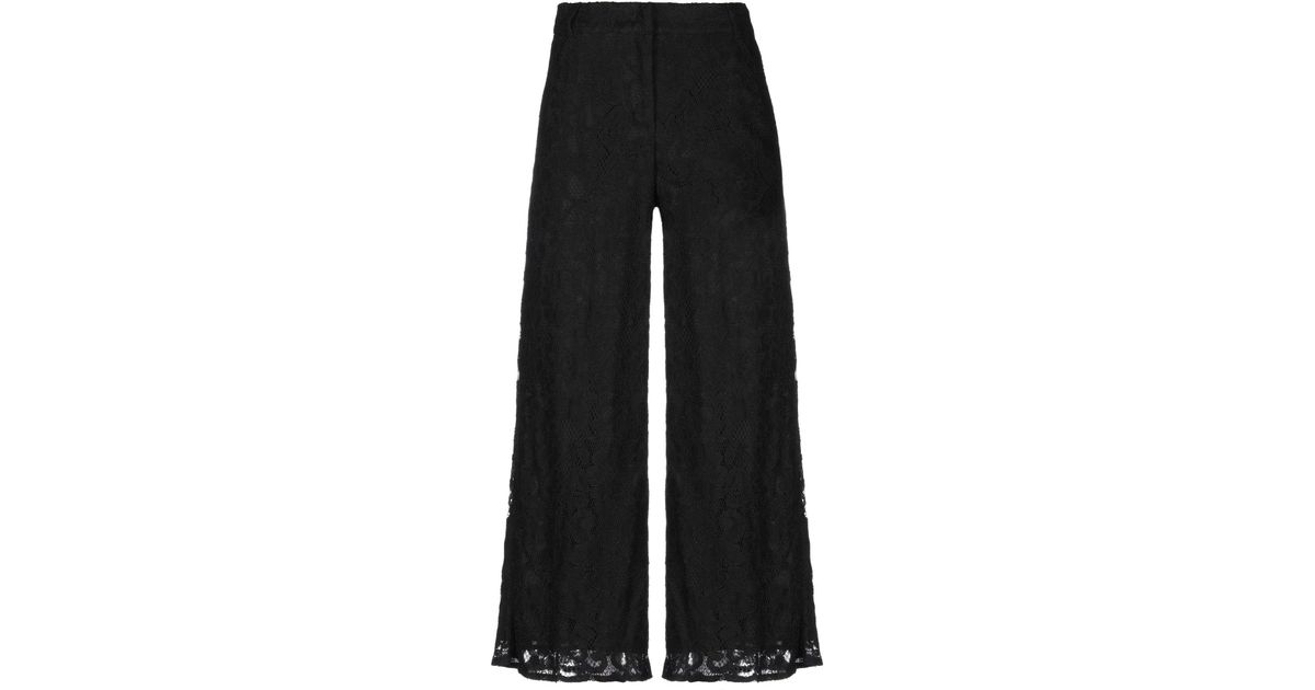 Moschino Lace Casual Trouser in Black - Lyst