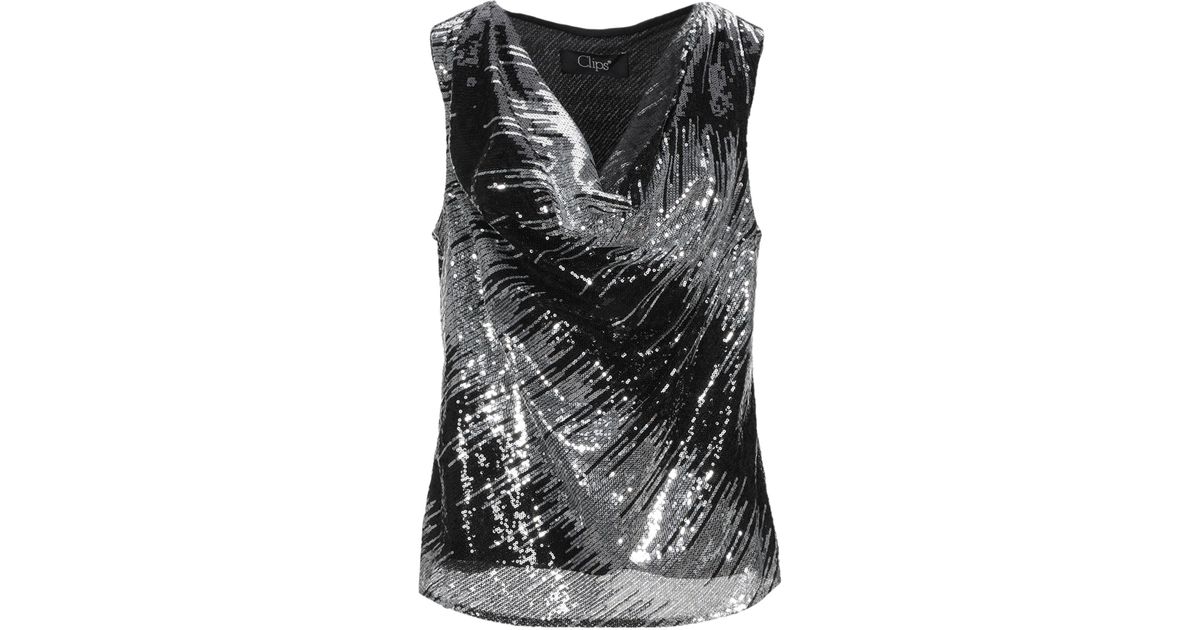 Clips Synthetic Top in Black Lyst