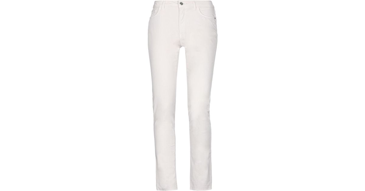 Trussardi Cotton Casual Trouser in Light Grey (Gray) - Lyst