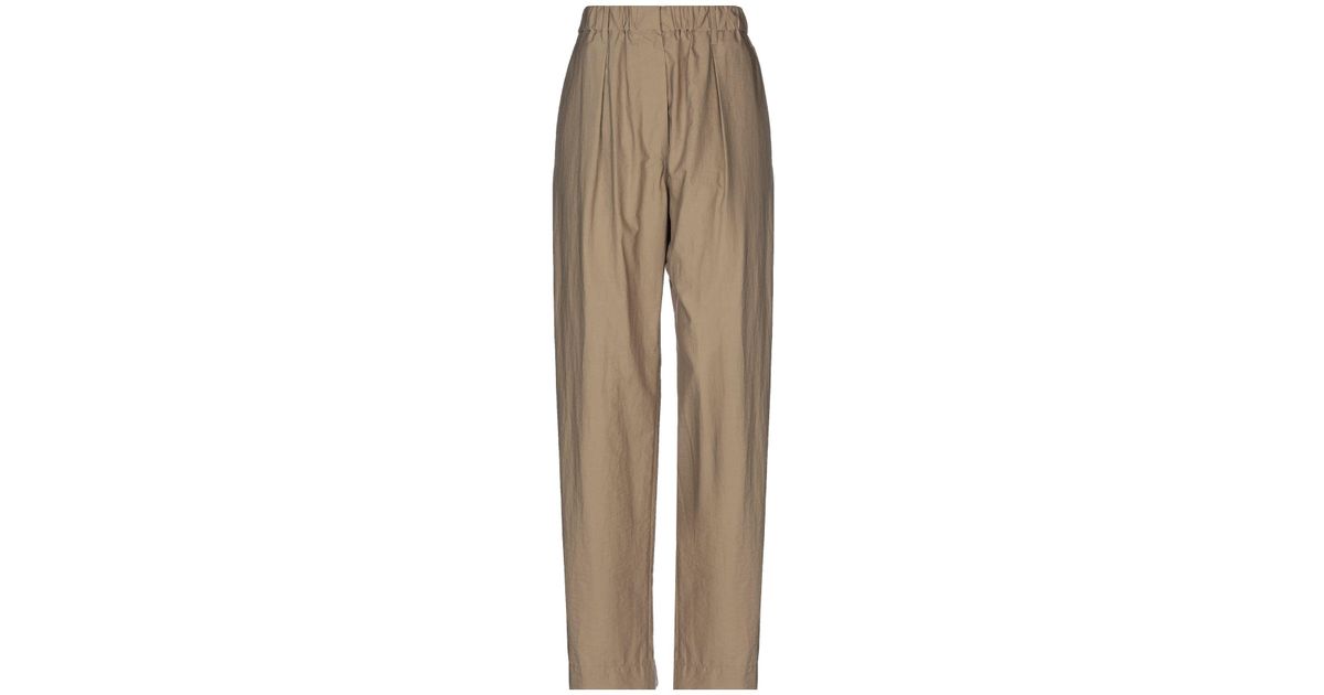 Brunello Cucinelli Cotton Casual Pants in Khaki (Natural) - Lyst