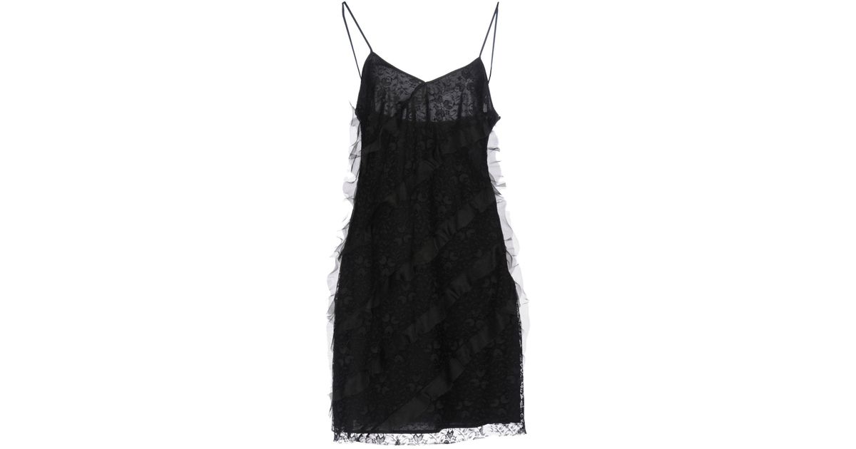Pinko Lace Short Dress in Black - Save 1% - Lyst