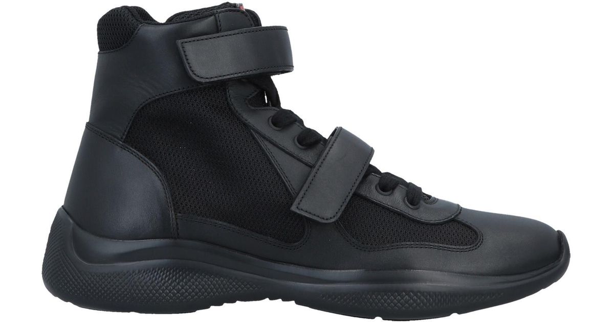 prada linea rossa sneakers black