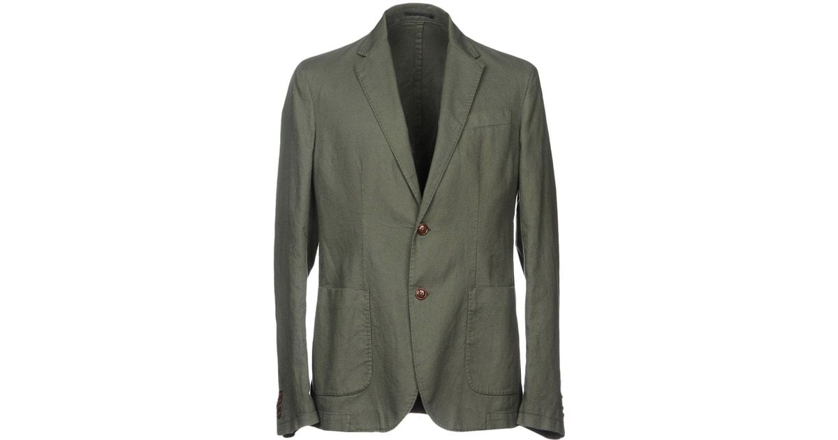 Brooksfield Cotton Blazer in Military Green (Green) for Men Lyst