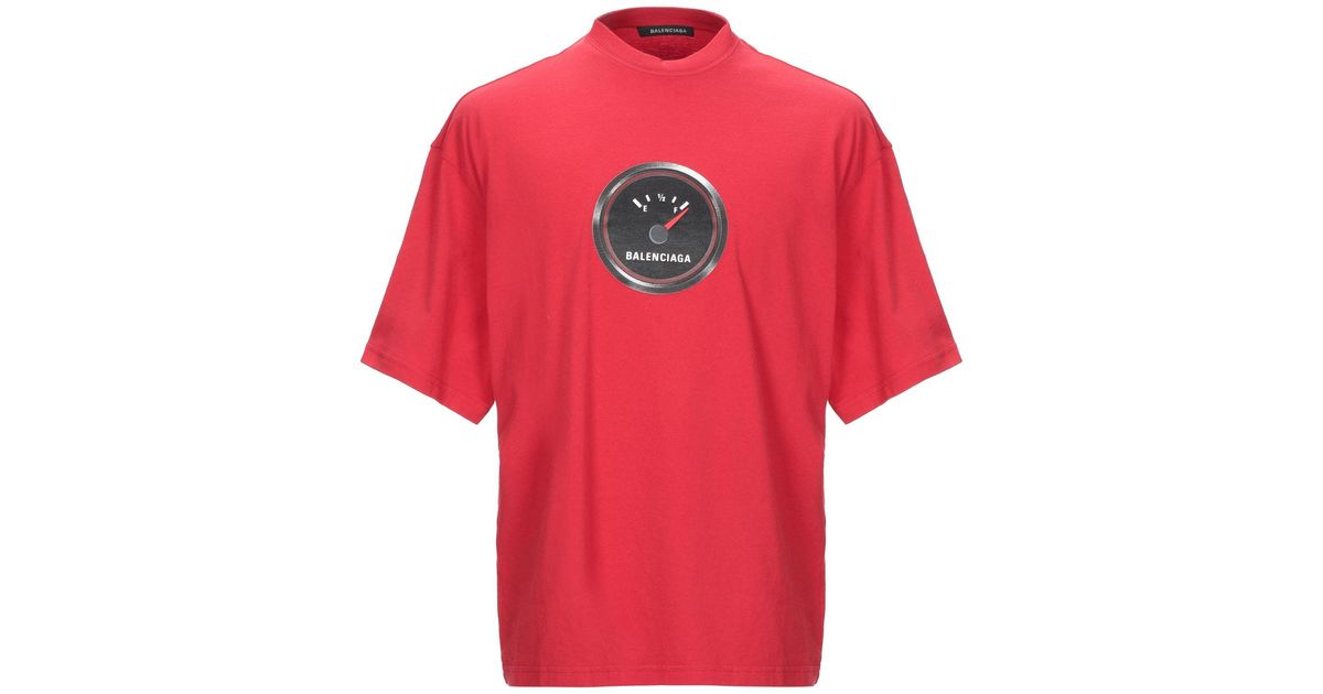 mens red balenciaga t shirt