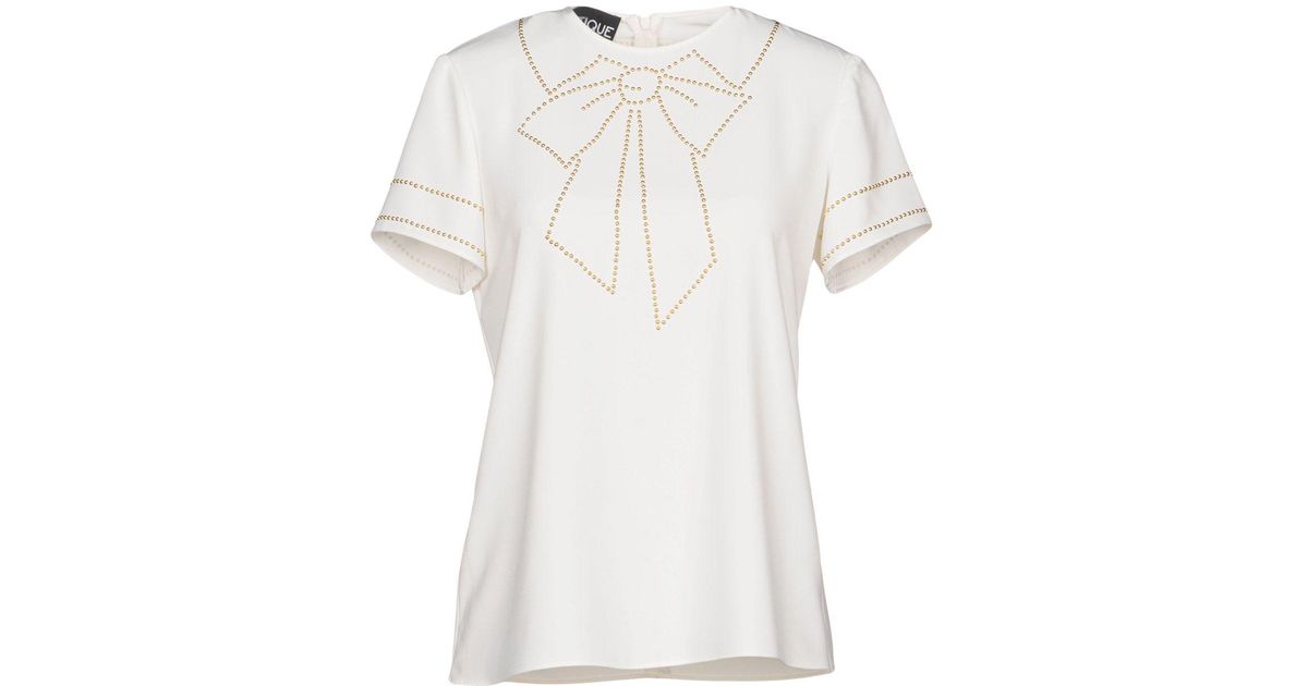 Boutique Moschino Synthetic Blouse in Ivory (White) - Save 30% - Lyst