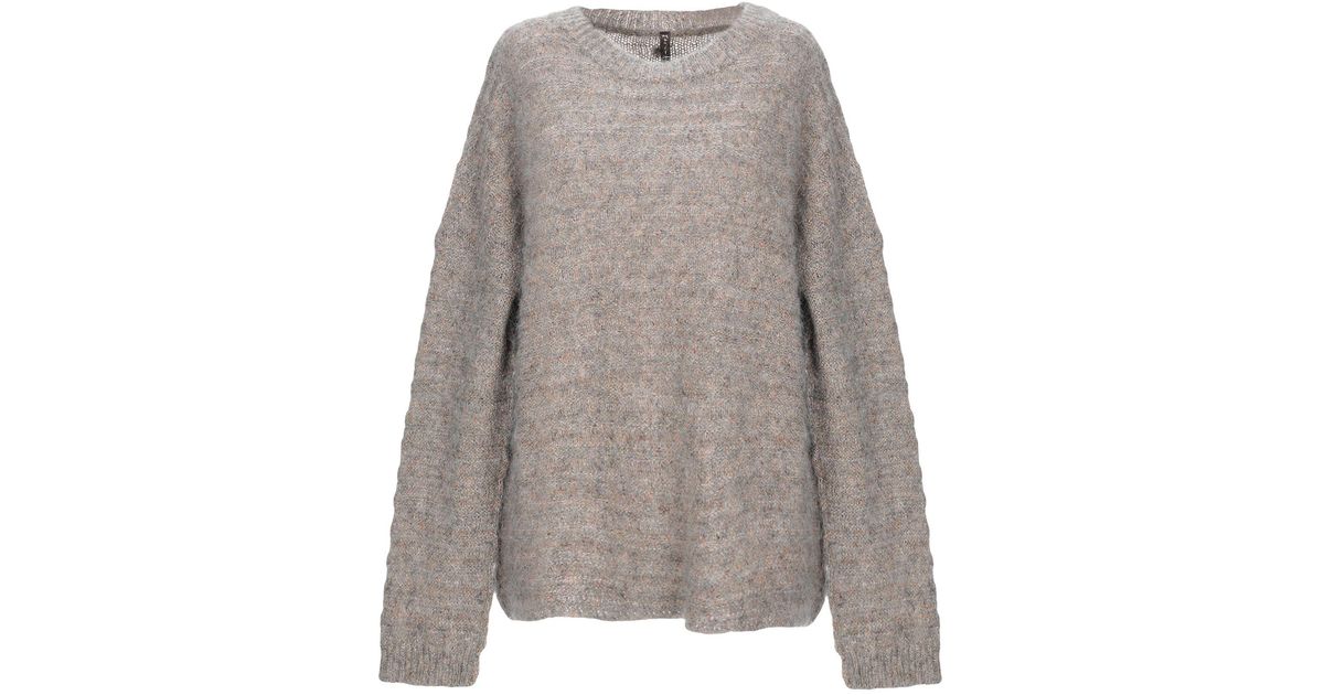 Manila Grace Wool Sweater in Khaki (Gray) - Lyst