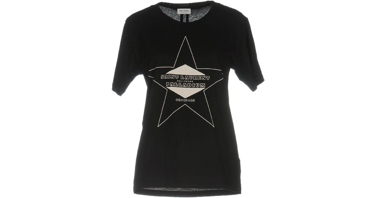 Saint Laurent T-shirt in Black - Lyst