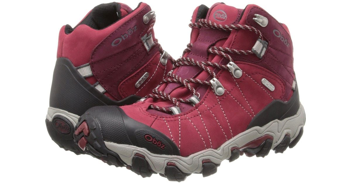 oboz red hiking boots