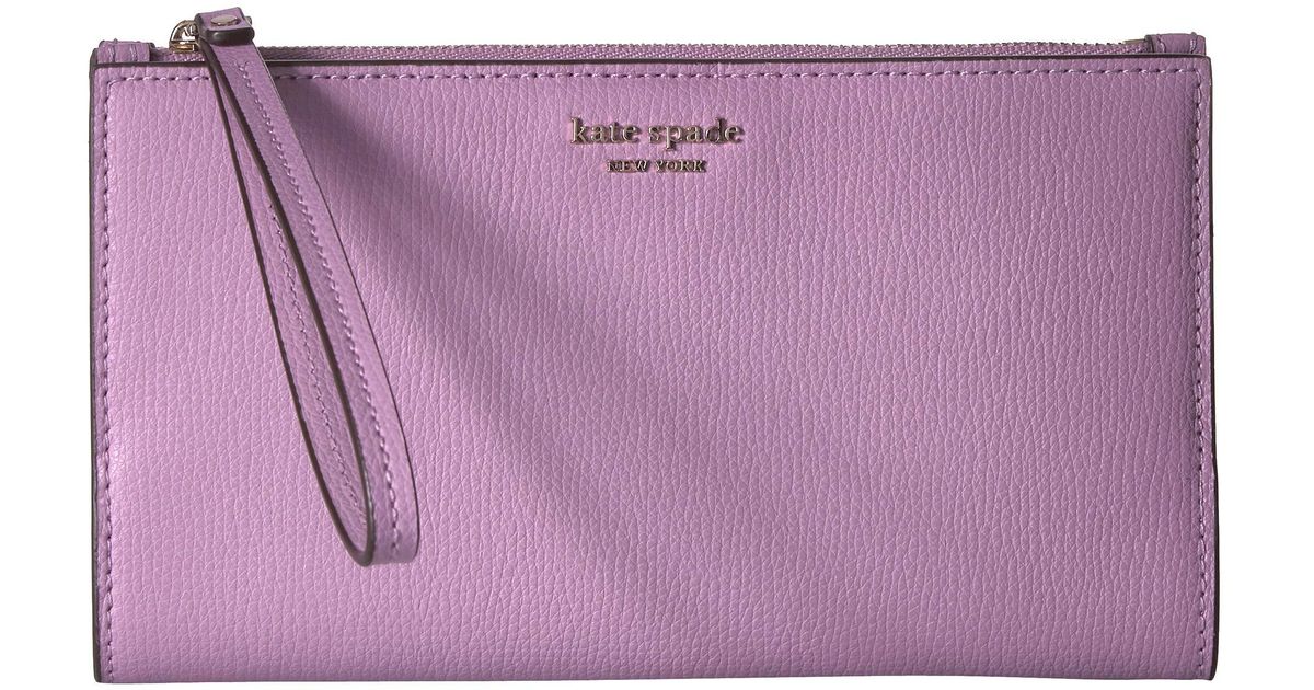 Kate Spade Sylvia Large Continental Wristlet in Purple - Lyst