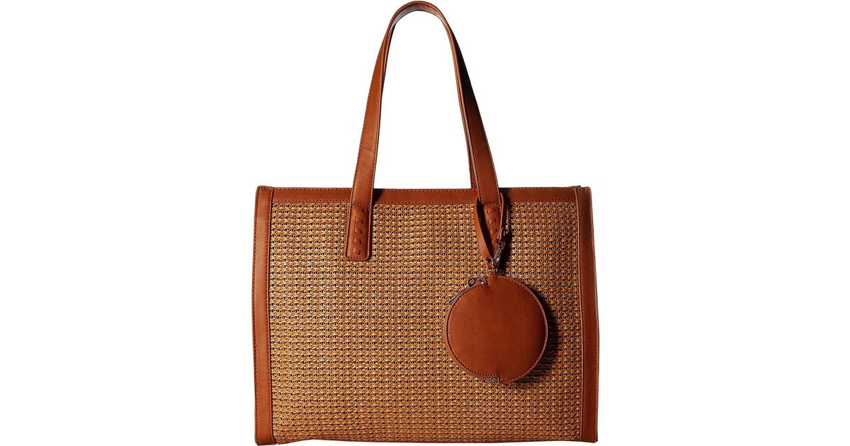 Lyst Sole Society Nikole Tote Camel Handbags In Brown