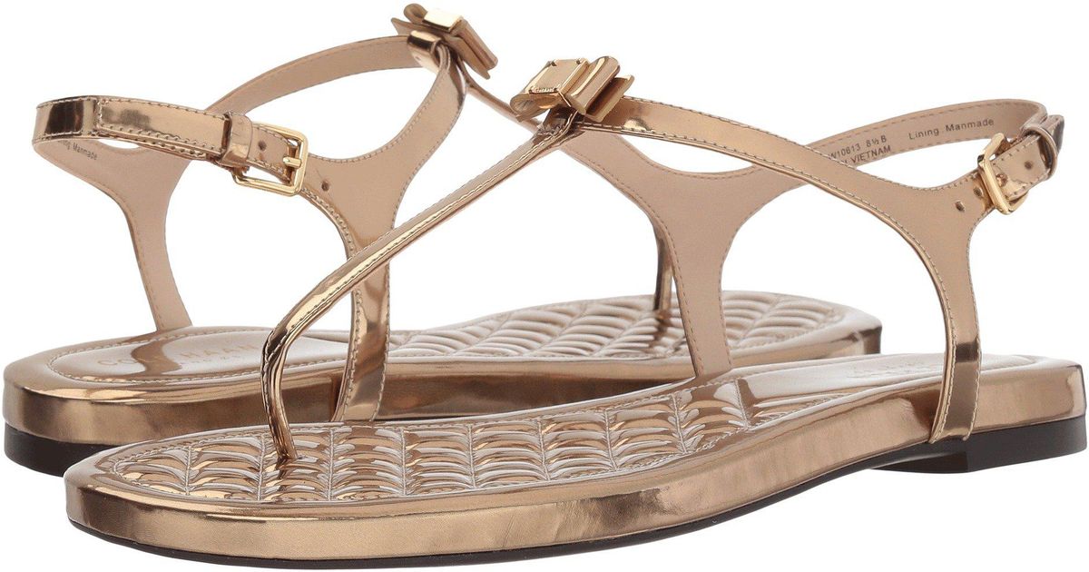 Cole Haan Tali  Mini Bow Sandal  gold Specchio Women s 