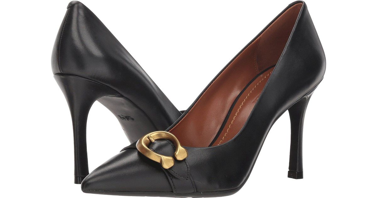 coach waverly signature buckle pumps
