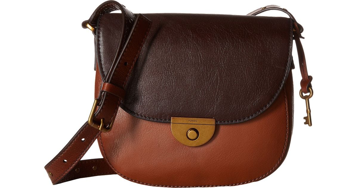 fossil saddle bag purse