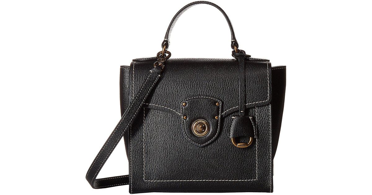 Lyst Lauren By Ralph Millbrook Top Handle Crossbody Satchel Lyst Lauren By Ralph Millbrook Top Handle Crossbody Satchel Burnt Orange Handbags In Black