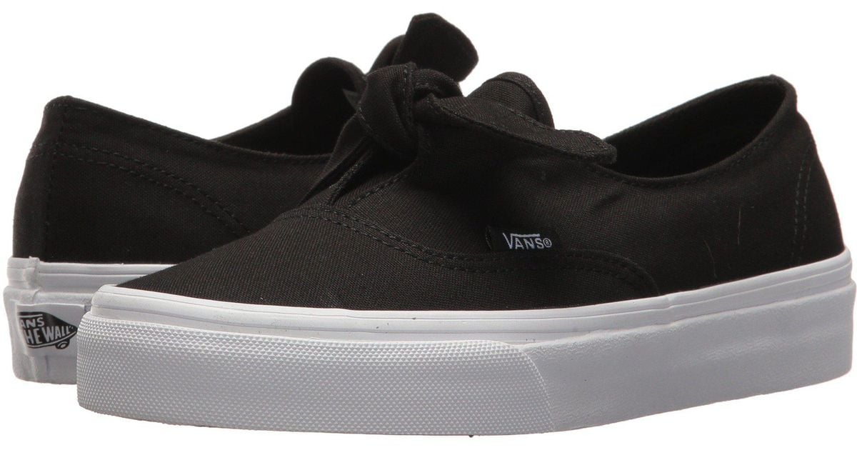 Vans 'authentic Knotted' Canvas Skate Slip-ons in Black - Lyst