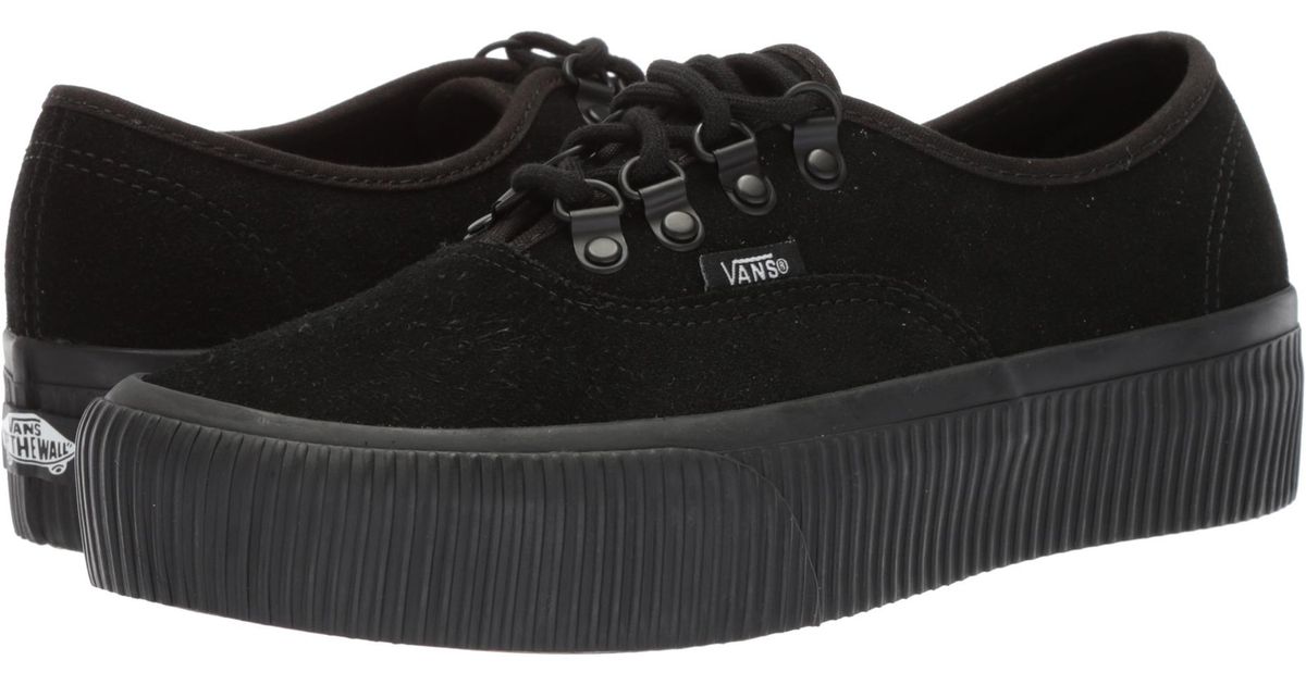black vans with platform