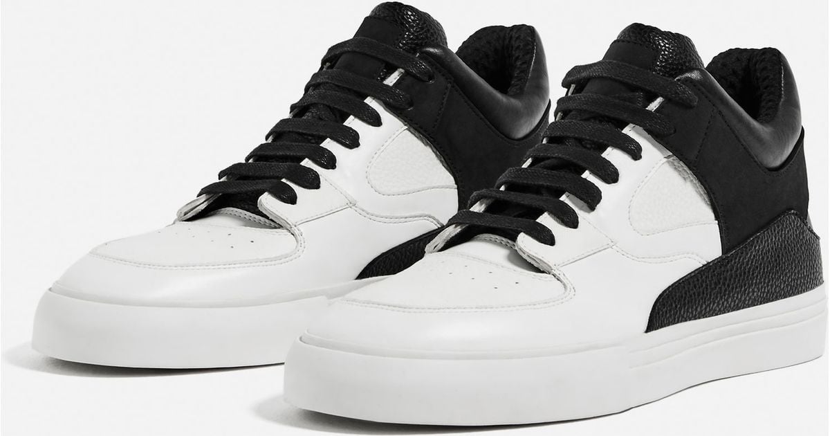 zara black and white sneakers