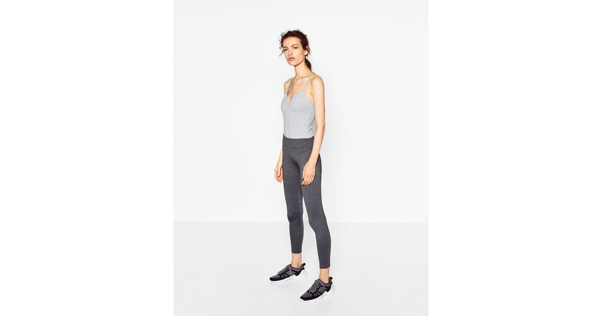 pants yoga zara Yoga Bodysuit Zara  Lyst