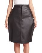 Bcbgmaxazria Elsa Faux Leather Pleated Skirt in Black | Lyst