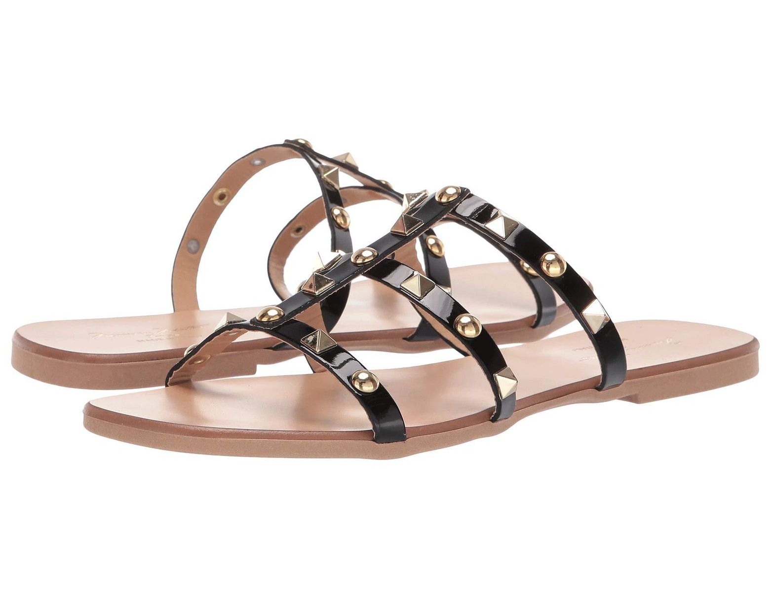 Black Women's Sandal Black Sandal With Women's Studs PkwlOiuXZT