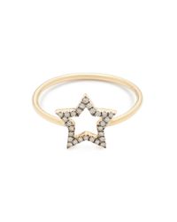 J.Crew | Metallic Rosa De La Cruz London 18k Gold And Diamond Small Star Ring | Lyst