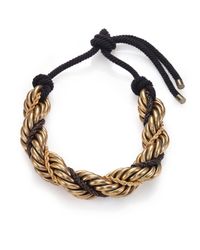 Lanvin | Metallic Twisted Rope Necklace | Lyst