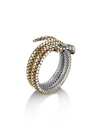 John Hardy | Metallic Legends Cobra Head Double Coil Bracelet | Lyst