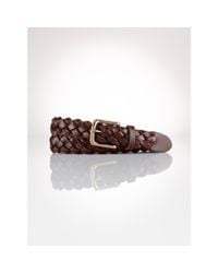 Polo Ralph Lauren | Brown Braided Leather Belt for Men | Lyst