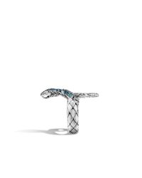 John Hardy | Cobra Ring With Blue Topaz | Lyst